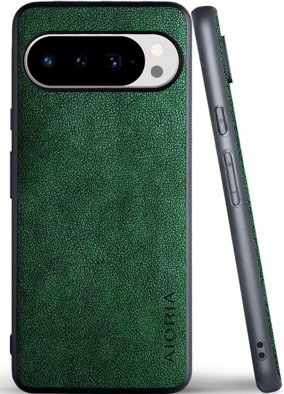Photo 1 of 
for Google Pixel 10 Pro Case Premium Leather Cover Retro Design Full Protective Phone Case 5G (Green, for Pixel 10 Pro)