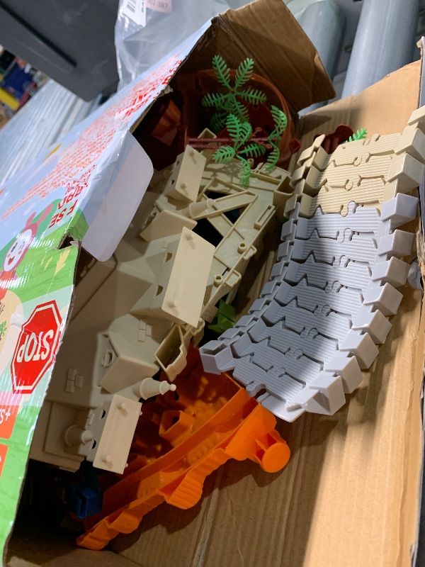 Photo 1 of (MISSING CARS) TUMAMA Race Track 202 Pcs Magic Castle Race Car Toys for Boys Girls 3 4 5 6 7 Year, 360° Rotating Flexible Train Track with Cars, Adventure Racetrack Educational Toy Set Kids Gift