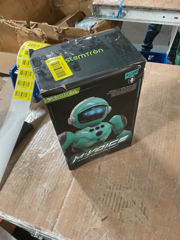 Photo 1 of ***PARTS ONLY*** ***NONFUNCTIONAL*** STEMTRON Robot Toys for Kids, Programmable Remote Control Robot with Magic Record Voice Function, Intelligent Gesture Sensing, Singing & Dancing Mode (Blue)