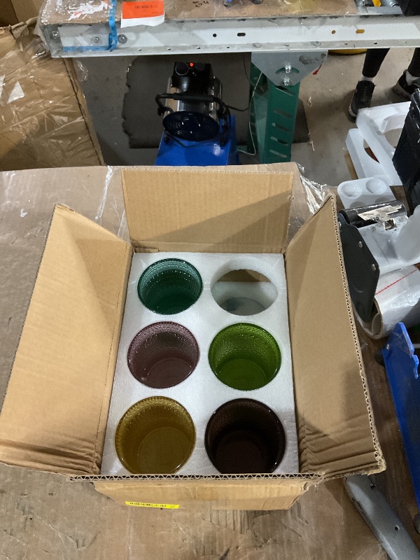 Photo 1 of * one is missing*
ZOOFOX 6 Pack 12 Oz Romantic Water Glasses, Colored Hobnail Glasses Tumbler, Embossed Drinking Glassware Set for Beer, Cocktail, Soda, Beverages and Whiskey