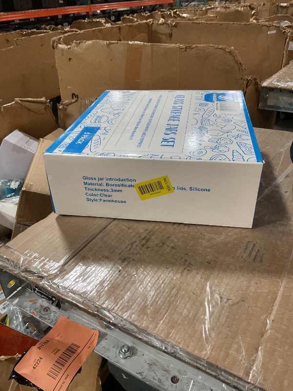 Photo 1 of * missing some pieces *
5 Pcs Glass Food Storage Containers With 132 Pantry Labels Preprinted - Thicken(3mm) Jars Airtight Bamboo Lid Stackable Kitchen Canisters Set For Candy, Cookie, Rice, Sugar, Flour