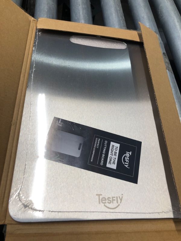 Photo 1 of ***STOCK PHOTO FOR REFERENCE ONLY, FACTORY SEALED, ONLY 1 BOARD***New Titanium Cutting Board - 100% Pure Titanium Cutting Boards For Kitche,Easy to clean, Double-sided food-grade Cutting Board For Meats, Fruits And Vegetables (13 * 9)