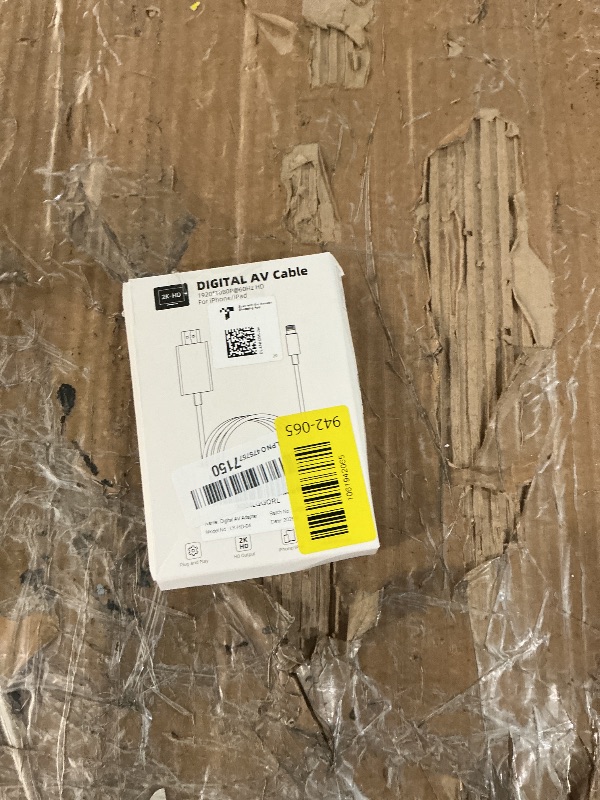 View 2 of [Apple MFi Certified] Lightning to HDMI Adapter for iPhone to TV, HDMI to Lightning Cable 1080P HD Digital AV Adapter Sync Video & Sound for iPhone 14 13 12 11 X SE 8 7 6, HDTV/Projector - 6.6FT