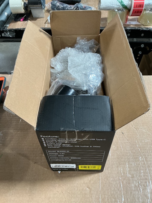 Photo 1 of ***MISSING PARTS***
WHUTO Cordless Immersion Hand Blender, 5-in-1 Variable Speed blender handheld,Rechargeable with 2000mAh Battery, BPA-Free & Dishwasher-Safe Accessories:700ml Beaker,Chopper,Whisk & Milk Frother,Grey