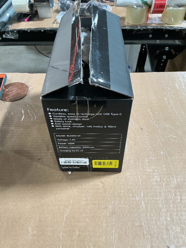 Photo 1 of ***MISSING PARTS***
WHUTO Cordless Immersion Hand Blender, 5-in-1 Variable Speed blender handheld,Rechargeable with 2000mAh Battery, BPA-Free & Dishwasher-Safe Accessories:700ml Beaker,Chopper,Whisk & Milk Frother,Grey