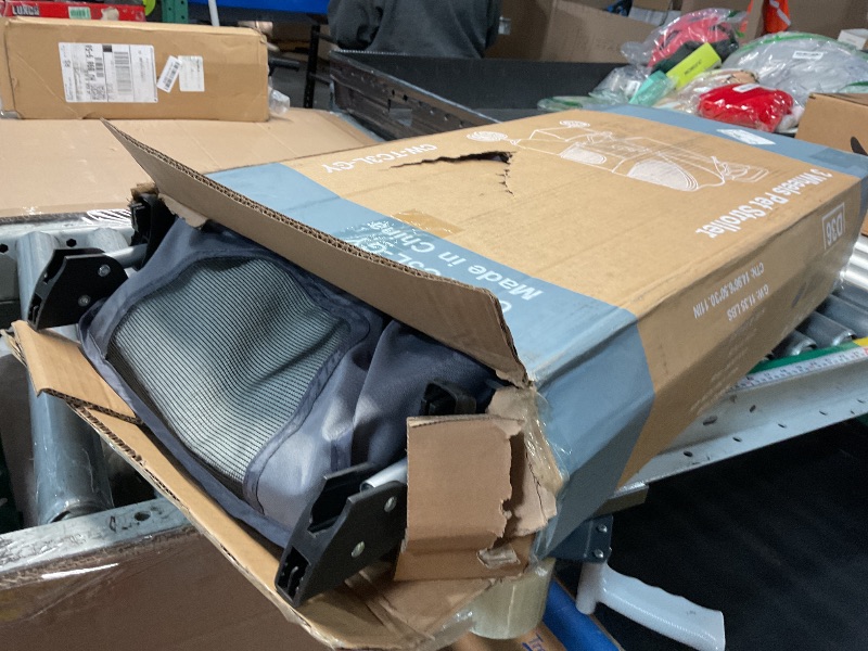 View 2 of **GRAY / 1 tire missing/ sold as parts) **3 Wheels Pet Stroller Dog Stroller for Dog Cat Stroller Pet Jogging Stroller Pet Jogger Stroller Dog/Cat Cage Travel Lite Foldable Carrier Strolling Cart