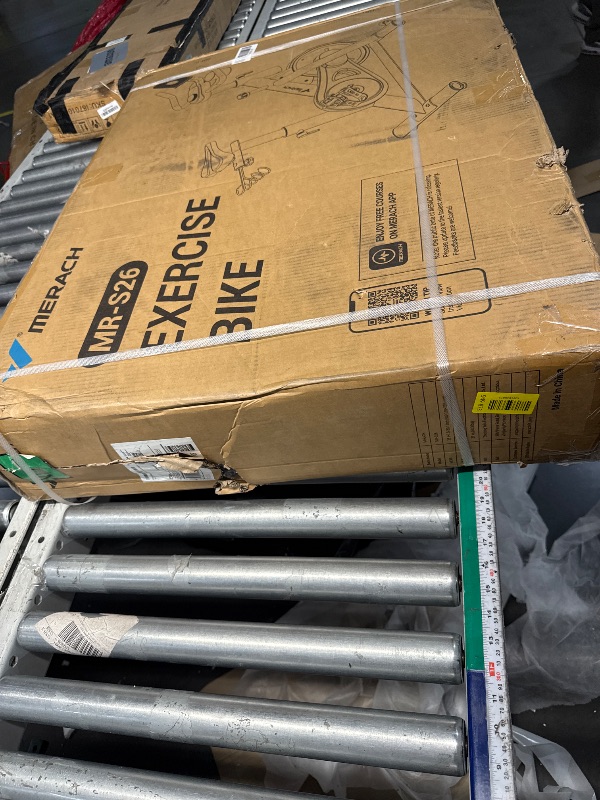 Photo 1 of ***FACTORY SEALED*** Merach Exercise Bike, Brake Pad/Magnetic Stationary Bike with Exclusive App, Low Noise Indoor Cycling Bike with 270LBS Weight Capacity, Dumbbell Rack and Fitness Courses for Weight Loss