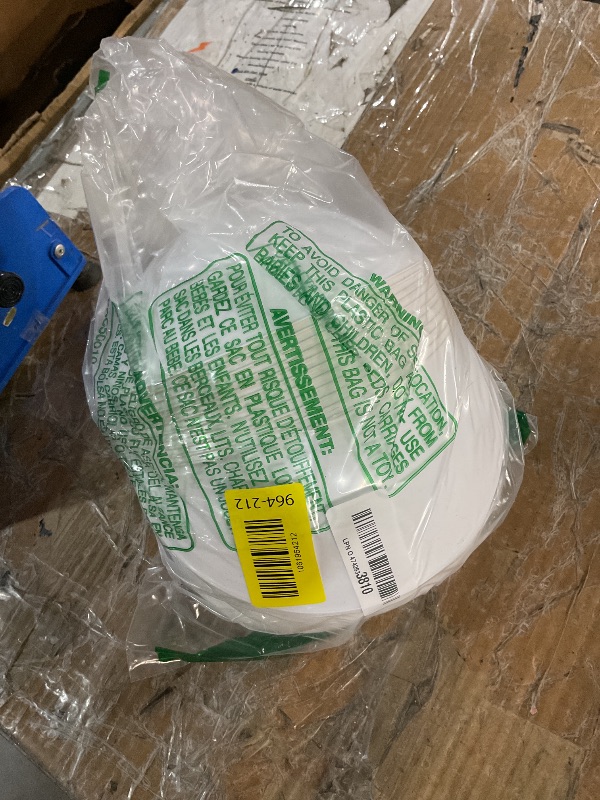 Photo 1 of [16 OZ 40 Count] White Plastic Floral Design Party Soup bowls With Gold Rim Premium heavyweight Elegant Disposable Tableware Dishes