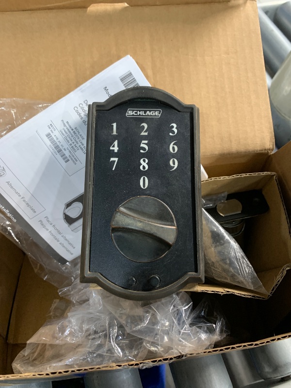 Photo 1 of ***(STOCK PHOTO FOR REFERENCE ONLY/ COLOR WILL DIFFER)***Schlage BE375 CAM 622 Touch Camelot Deadbolt, Electronic Keyless Entry Lock, Matte Black