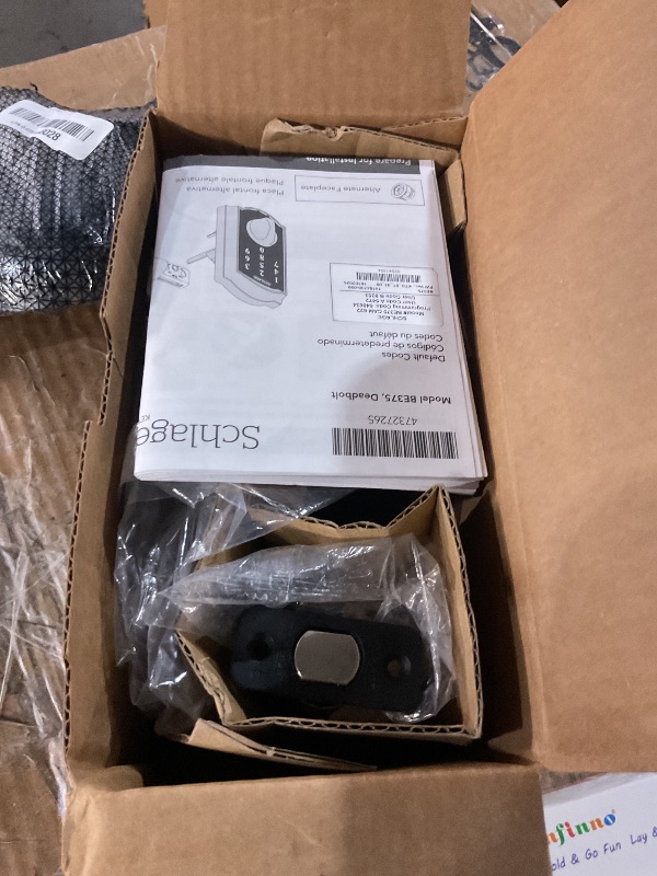 Photo 1 of ***(STOCK PHOTO FOR REFERENCE ONLY/ COLOR WILL DIFFER)***Schlage BE375 CAM 622 Touch Camelot Deadbolt, Electronic Keyless Entry Lock, Matte Black