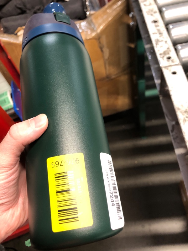 Photo 1 of ***DAMAGED - SEE NOTES/PICTURES*** Owala FreeSip Insulated Stainless Steel Water Bottle with Straw, BPA-Free Sports Water Bottle, Great for Travel, 32 Oz, Lost Signal