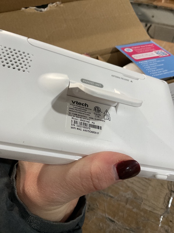 Photo 1 of ***(PARTS ONLY/ NON FUNCTIONAL)***VTech VM901 Smart WiFi Baby Monitor with 1080p FHD Camera and 5" HD IPS Display, Free App, Remote Pan Tilt Zoom, Night Vision, Motion Detection Alerts