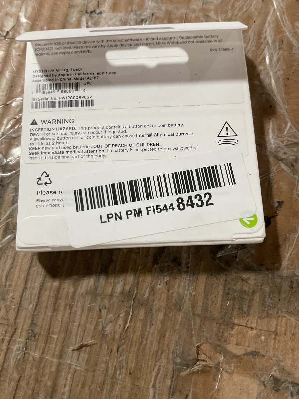 View 4 of * factory sealed *
Apple AirTag. Keep Track of and find Your Keys, Wallet, Luggage, Backpack, and More. Simple one-tap Set up with iPhone or iPad