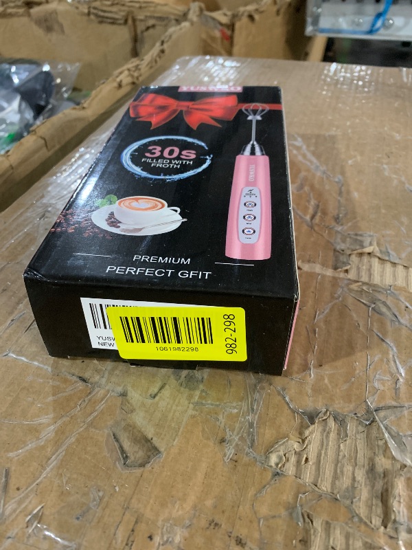 Photo 1 of ***(MISSING PARTS)***YUSWKO Milk Frother Handheld for Coffee, Rechargeable Drink Mixer with 3 Heads 3 Speeds Electric Coffee Frother Whisk, Gift for Many Occasions and Festival