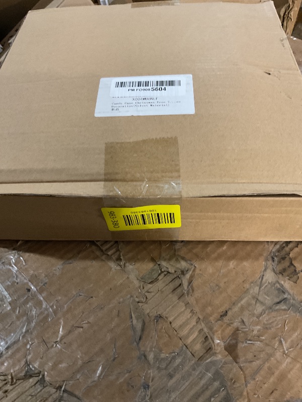 Photo 2 of Candy Cane Christmas Tree Topper Hat, Red Tree Topper Hat with Candy Peppermint Bows Ribbon Ornament, Top Hat Christmas Tree Topper for Home Office Holiday Xmas Gift Tree Decoration(Velvet Material