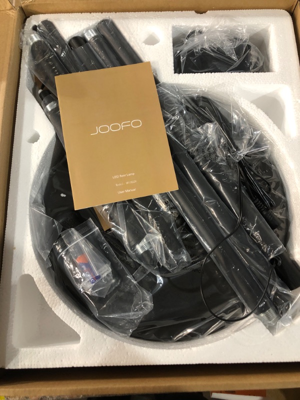 Photo 1 of ***(MINOR DAMAGE/ SEE NOTES FOR DETAILS)***JOOFO Floor Lamp,30W/2400LM Sky LED Modern Torchiere 3 Color Temperatures Super Bright-Tall Standing Pole Light with Remote & Touch Control for Living Room,Bed Room,Office (Black)