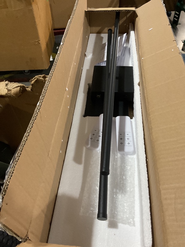 Photo 2 of ***FACTORY SEALED*** 10000mAh Removable Battery Operated 31.5’‘ Wall Sconces with Remote Control Dimmable Black LED Wireless 13.6W Wall Lights Rechargeable Wall Lamps for Indoor Living Room Bedroom Foyer (2 Pack)