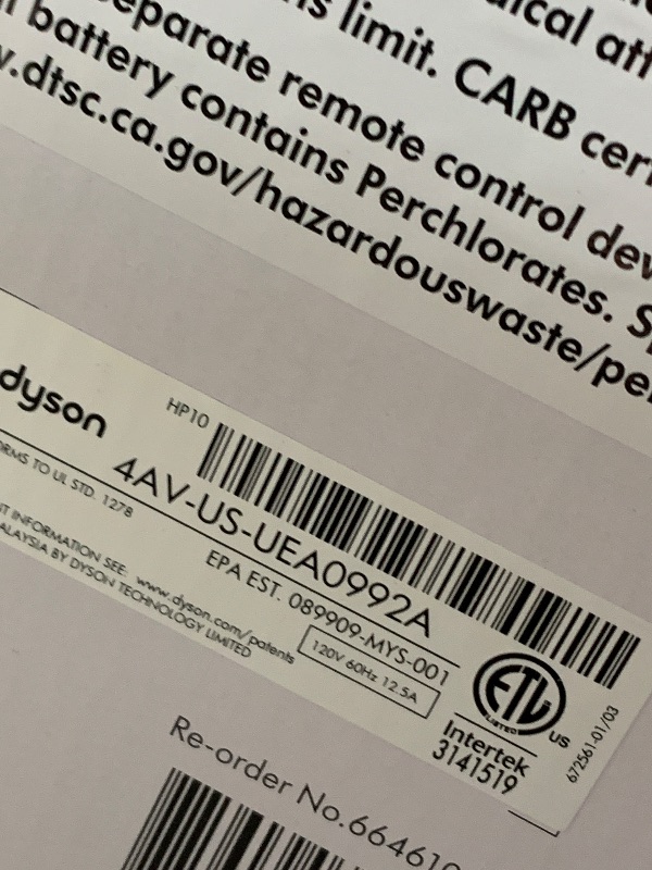 Photo 1 of ***FACTORY SEALED*** Dyson Purifier Hot+Cool Gen1 HP10 - HEPA Air Purifier, Fan & Heater, 350° oscillation, 10 levels, bladeless (White)