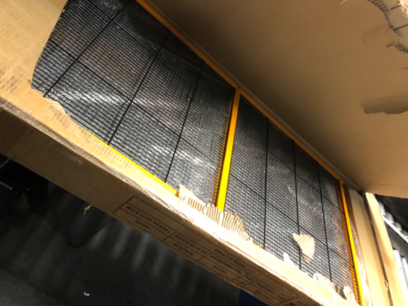 Photo 1 of ***STOCK PHOTO FOR REFERENCE ONLY***FenceScreen Black-Coated 6ft x 50ft Welded Wire Temporary Fence Panel Kit – Includes Base Stand and Clamps – Easily Movable & Portable Fencing System