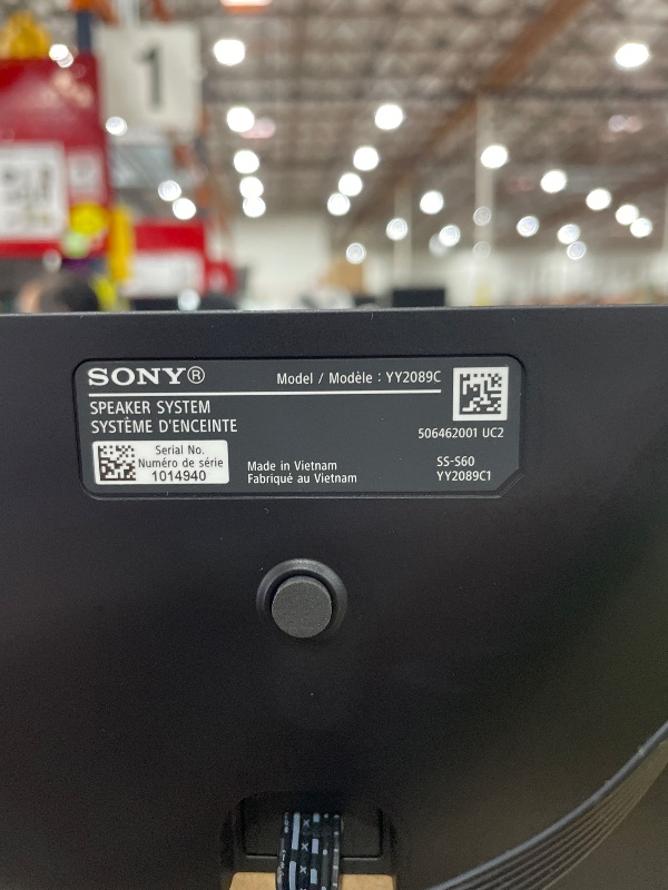 Photo 1 of *************FOR PARTS ONLY- MISSING CONTROLL BOX************
Sony BRAVIA Theater System 6, 5.1ch Home Theater System Sound bar with subwoofer and Rear Speakers, Surround Sound by Dolby Atmos/DTS:X Compatible HT-S60