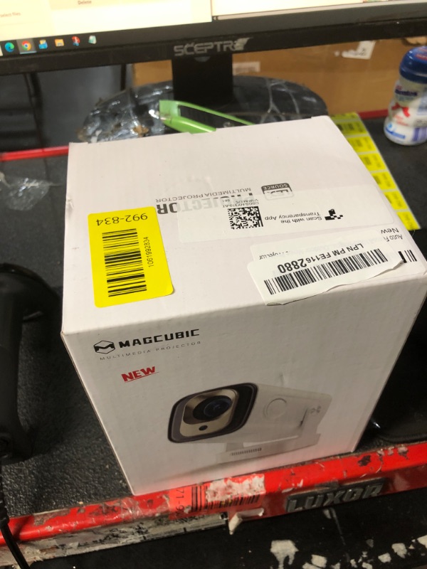 Photo 1 of ?Auto Focus&1080P?Magcubic Mini Smart Projector with 4K Support, Portable Projector with Wifi and Bluetooth, 5W Speaker, Built in Apps, Voice Control, Outdoor Movie Projector