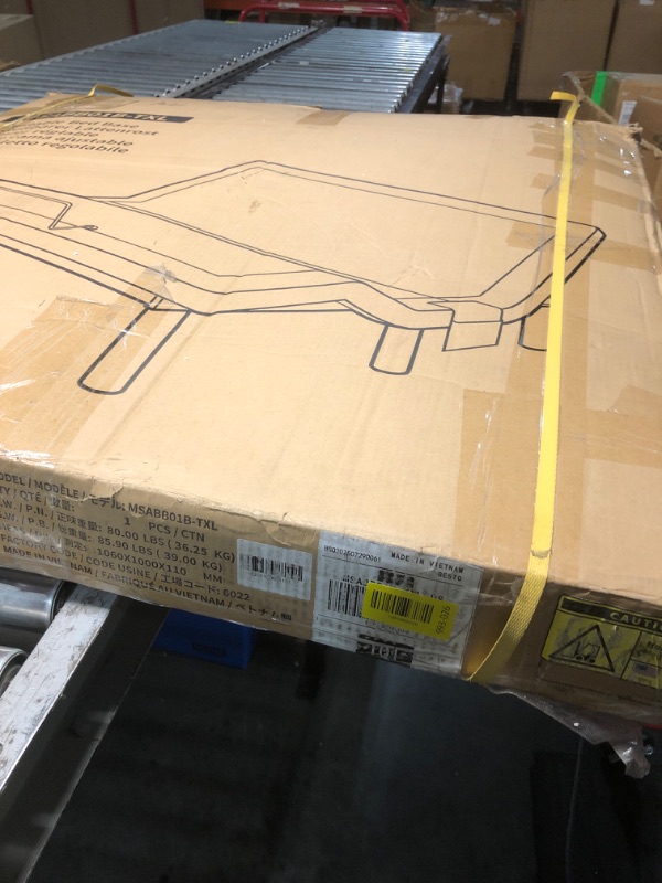 Photo 1 of **UNKNOWN IF ANY DAMAGE**Yiree TWIN Adjustable Bed Base Frame, Massage & Wireless Remote, Dual USB Ports,Ergonomic Upholstered Bed Frame, Lift Motor, Under Bed Lighting, Independent Head and Foot Tilt