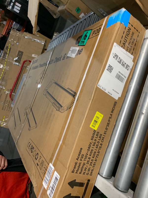 Photo 1 of ***FACTORY SEALED***Acezoe 3 in 1 Under Desk Treadmill with 10% Incline, Walking Pad Treadmill with Removable Desk Workstation, Adjustable Height for Different Need, Foldable for Home Small Office