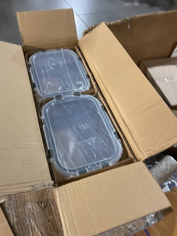 Photo 1 of [8-Pack,30 oz]Glass Meal Prep Containers,Glass Food Storage Containers,Airtight lunch Containers with Lids, Microwave, Oven, Freezer and Dishwasher