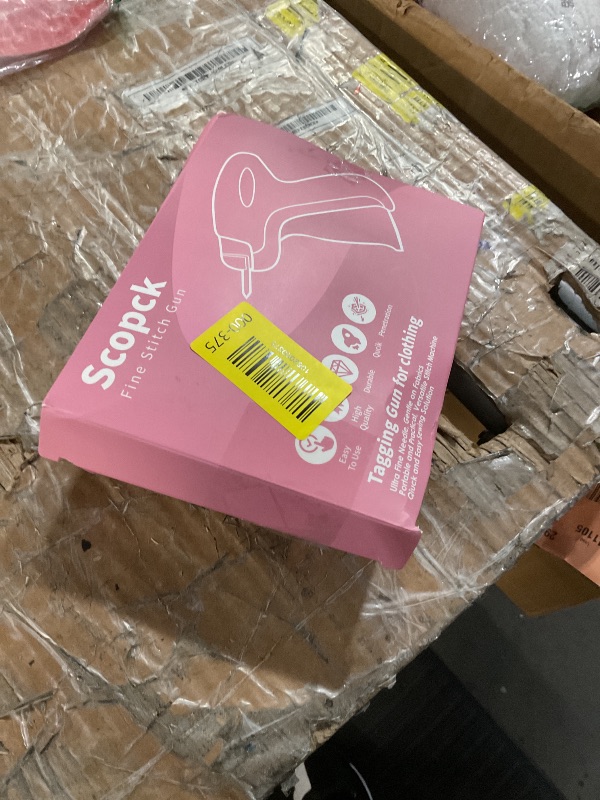 Photo 1 of Scopck Handheld Stitch Tag Gun for Clothes, Quick Clothing Fixer, Tagging, Sewing Kit Includes 6 Needle, 1000 Black Fasteners & 1000 White Fasteners, Pink