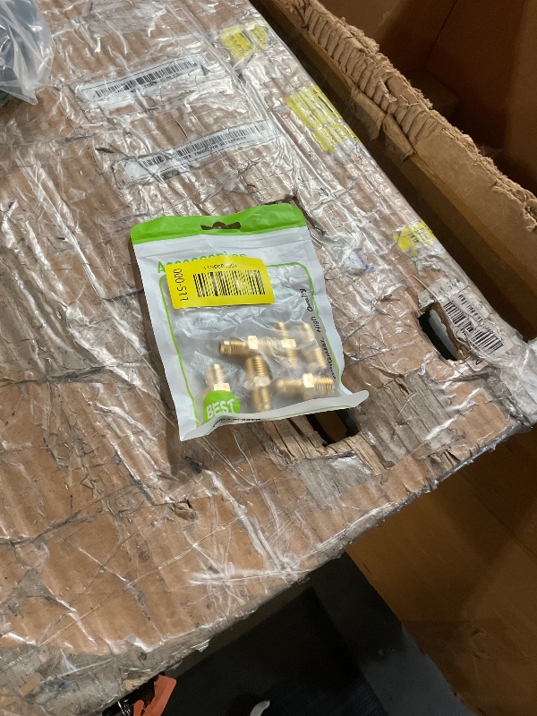 Photo 1 of (6 Pack) Besosay Brass Half Union Coupler Adapter, 1/4" Flare x 1/4" NPT Male Hex Nipple, Pipe Fitting Gas Adapter