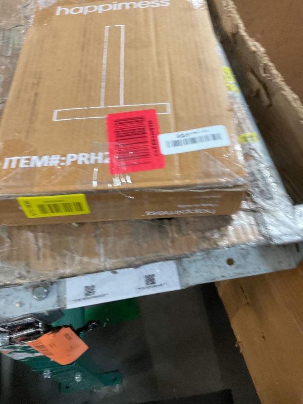 Photo 1 of ***(MISSING SCREW)***happimess PRH2002A Jules Modern Glam Square Metal and Non Slip Weighted Marble Base Paper Towel Holder, for Bathroom Kitchen Countertop, Standard or Jumbo-Sized Roll Paper, Gold/White