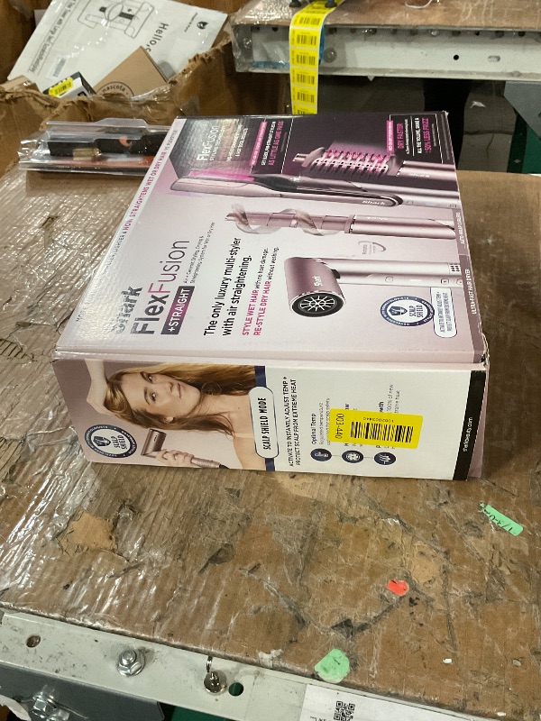 View 2 of ** does not power on, sold for parts only ** Shark FlexFusion Hair Straightener & Powerful Hair Dryer with Fusion Hair Brush, Ceramic Air Styler with Auto-Wrap Curlers & Concentrator, Ceramic Plates, Cosmic Blush HD641S