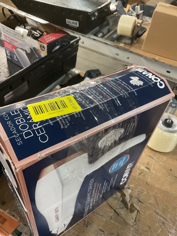 Photo 1 of ***(PARTS ONLY/ MISSING PARTS/ NON FUNCTIONAL)***
Conair Double Ceramic Hair Dryer, 1875W Blow Dryer with Diffuser and Concentrator, Ionic Conditioning, 3 Heat & 2 Speed Settings, Amazon Exclusive, White