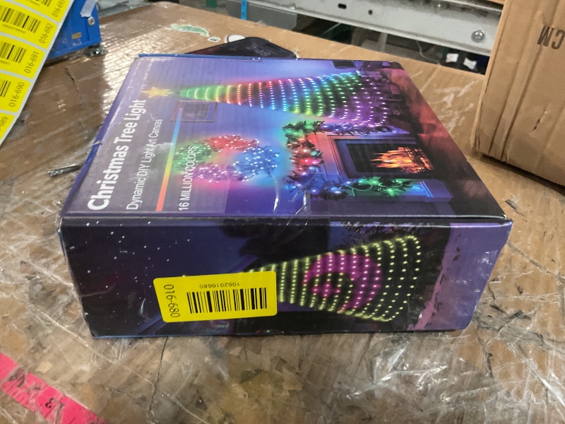 Photo 1 of ***(PARTS ONLY/ MINOR DAMAGE/ NON FUNCTIONAL)***Super RGB 7Ft Ring Christmas Tree Lights, 400 LEDs Color Changing DIY Animated Christmas Tree Decor Lights with Smart App & Remote Control, Music Sync, Timer, Xmas Tree Light Show for Home Festival