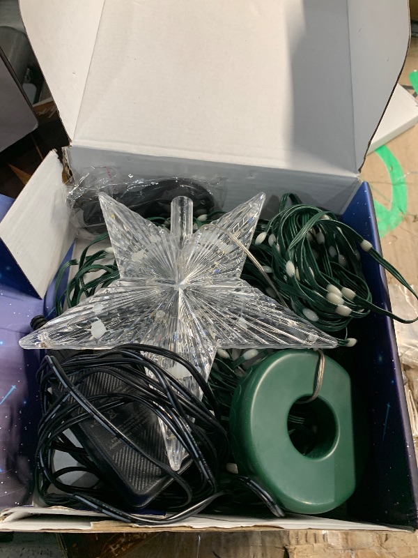 Photo 1 of ***(PARTS ONLY/ MINOR DAMAGE/ NON FUNCTIONAL)***Super RGB 7Ft Ring Christmas Tree Lights, 400 LEDs Color Changing DIY Animated Christmas Tree Decor Lights with Smart App & Remote Control, Music Sync, Timer, Xmas Tree Light Show for Home Festival