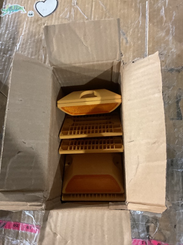 Photo 1 of "IoF 12-Pack Reflective Lane Markers Lane Reflector Road Pavement Markers (4 x 4 Inch) Asphalt Markers Suitable for Speed Bumps,Sidewalks,Crosswalks,Highways and Driveways with Anchor Bolts"