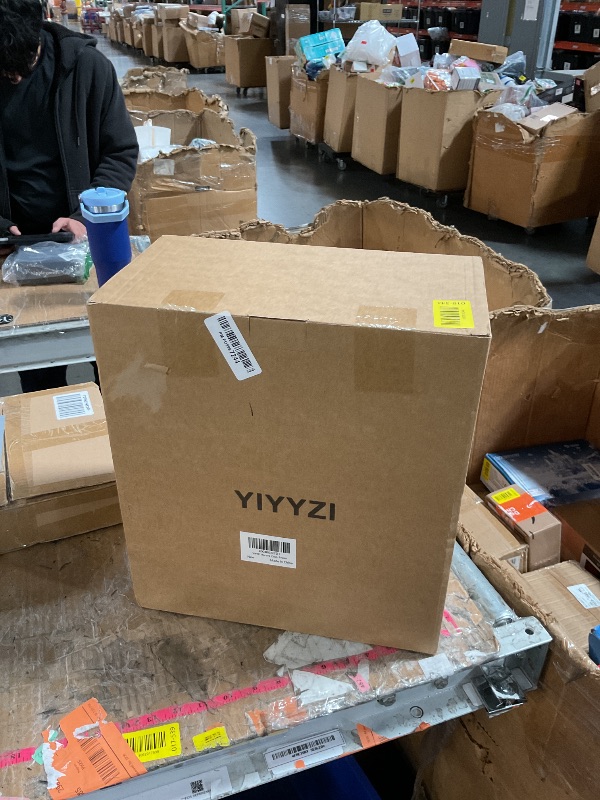 Photo 1 of YIYYZI Vinyl Record Storage, Solid Wood Vinyl Record Box with Display Window Fits Standard Records- 7/10 Inch, (Upgrade Latch) Record Storage Case Hold 30-35 Records (Carbonized Brown)