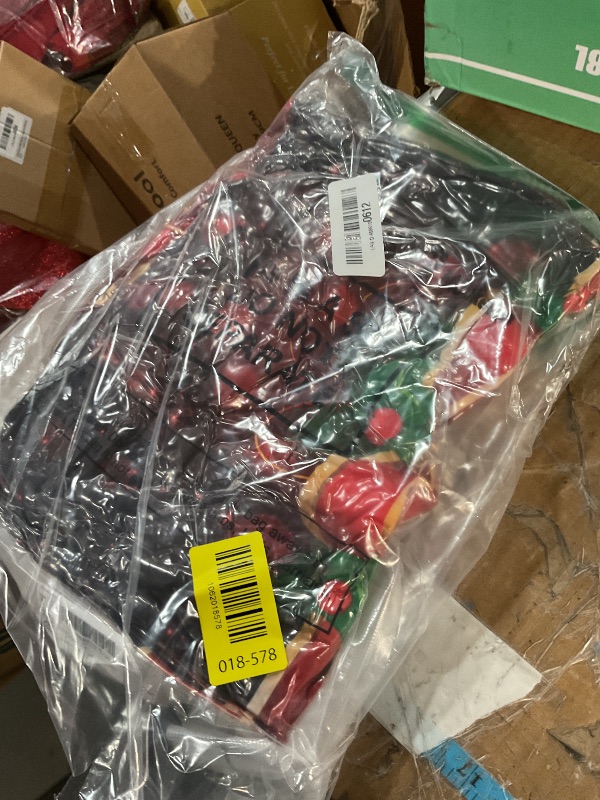 Photo 1 of Moukeren 6 Pcs Red Christmas Chair Covers Set Stretch Removable Washable Christmas Dining Chair Seat Covers for Home Hotel Dining Room Kitchen Banquet Wedding Xmas Party Decor