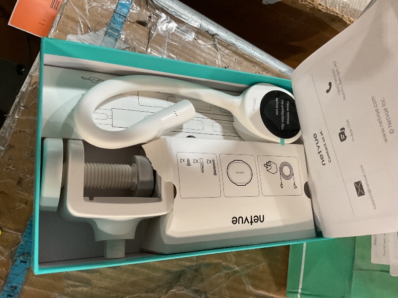 Photo 2 of NETVUE Peekababy Baby Camera with Wireless Audio, Adjustable Crib Mount Monitor, Works via 2.4GHz Wi-Fi for Wide Coverage & Stable Connection, Smart App, Two-Way Talk, No Screen (White)