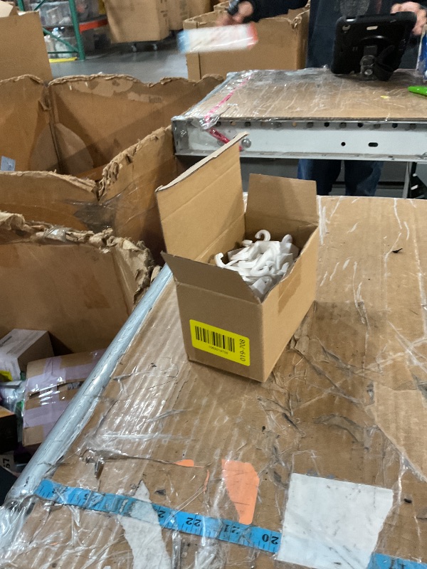 Photo 1 of Amyhill 50 Pcs Christmas Gutter Light Hooks for Hanging Outdoor String Lights White Plastic Weatherproof Gutter Clips Hangers for Outside Xmas Halloween Holiday Patio