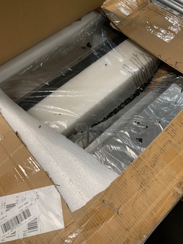 View 2 of ************HEAVILY DAMAGED, GLASS IS BROKEN, FOR PARTS ONLY***********
XBrand 47" Indoor Wall-Mounted Mirror Waterfall Fountain with Pump, LED Lights, and Rocks for Home Decoration, Steel