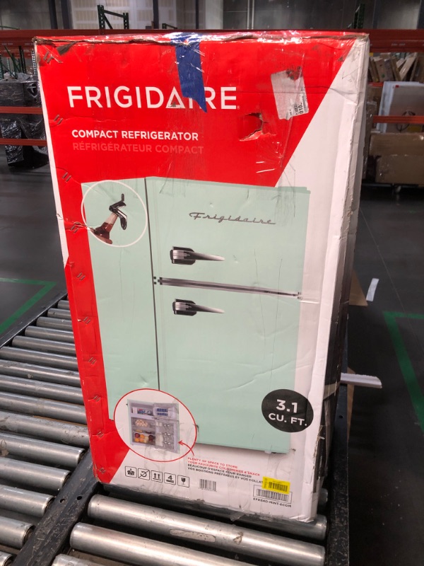 View 3 of Frigidaire EFR840 Retro Mini Fridge with Freezer & Side Bottle Opener - Small 2 Door Refrigerator for Office Bar or College Dorm Room - 3.2 Cu Ft, Mint