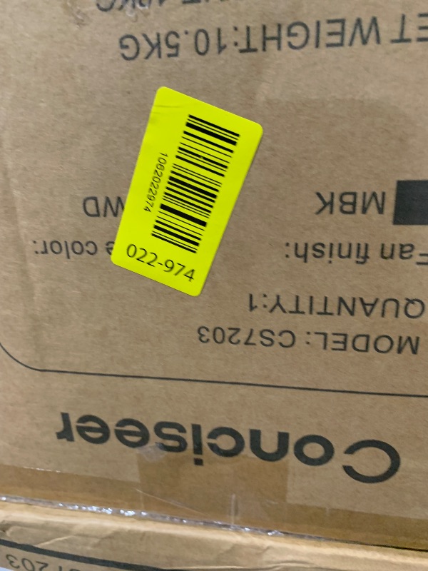 Photo 1 of ***FACTORY SEALED***Conciseer Modern 72 Inch Ceiling Fans with Lights and Remote,Living Room Office Library Cafe Outdoor Industrial, 3CCT Dual Color 8 Blades 6 Speed Reversible Quiet DC Motor, Black/Wood Grain