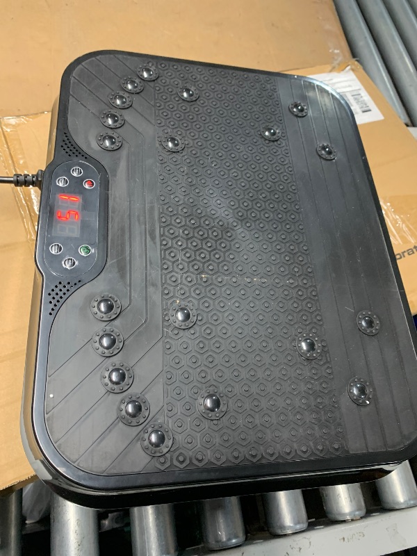 Photo 1 of Vibration Plate Exercise Machine for Lymphatic Drainage,Power Vibrate Stand Shake Board 400 Lbs Capacity Fitness Platform with Fitness Resistance Bands Weight Loss Gifts for Women Men