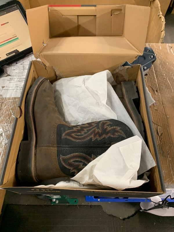 Photo 1 of Wolverine Mens Rancher Wp St 10in Work Boot, Black/Brown, 8men/9.5women X-Wide US