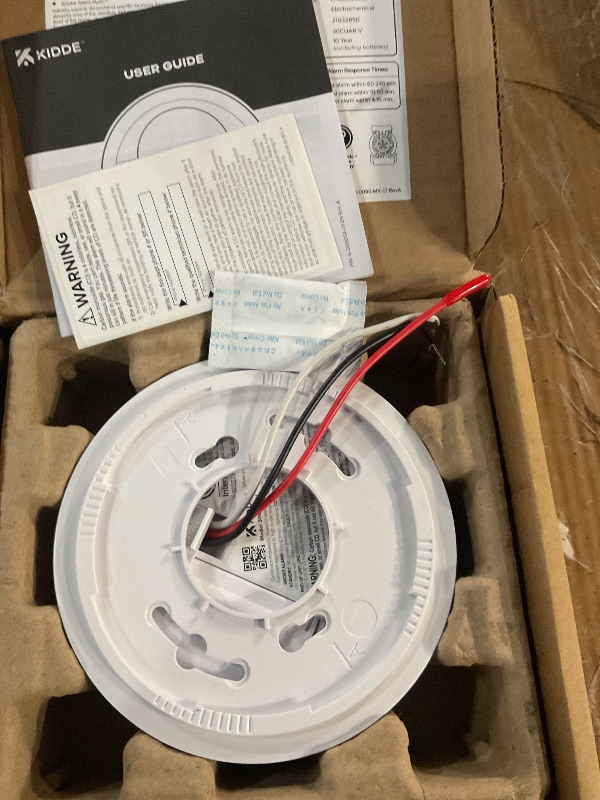 Photo 1 of Kidde Hardwired Smoke & Carbon Monoxide Detector, AA Battery Backup, Voice Alerts, Interconnectable, LED Warning Light Indicators, White