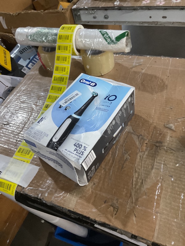 Photo 1 of (used)(missing pieces) Oral-B iO Deep Clean Rechargeable Electric Powered Toothbrush, Black with iO Series 3 Limited, 2 Brush Heads and Travel Case -