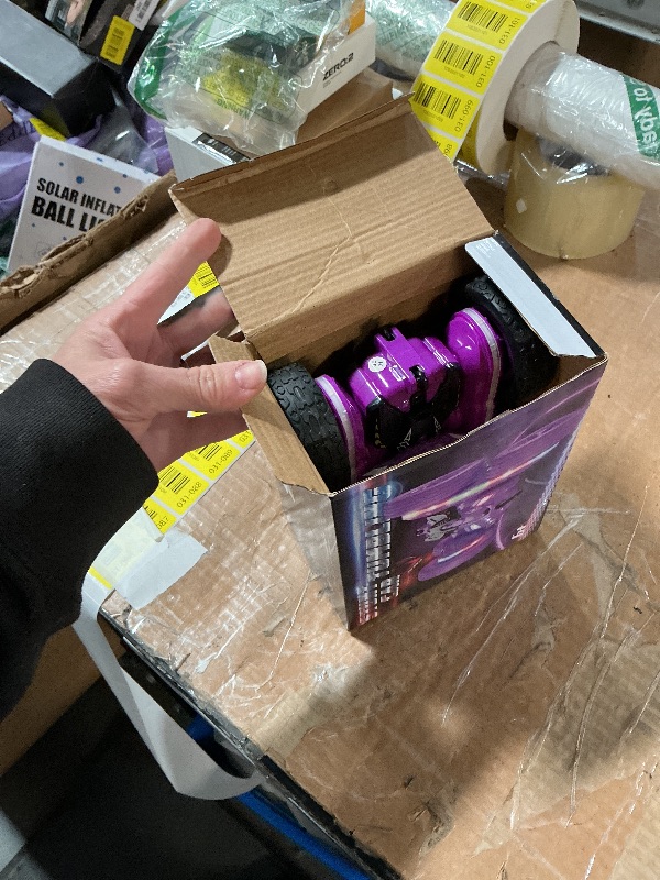 Photo 1 of ***PARTIAL SET - PRICE ADJUSTED***
Terucle Remote Control Car, Rc Cars Stunt RC Car Toys New Upgraded Strip Lights and Headlights Girl Toys Double-Sided 360° Rotating 4WD Drift Truck for Boys Girls Birthday Gift (Purple)