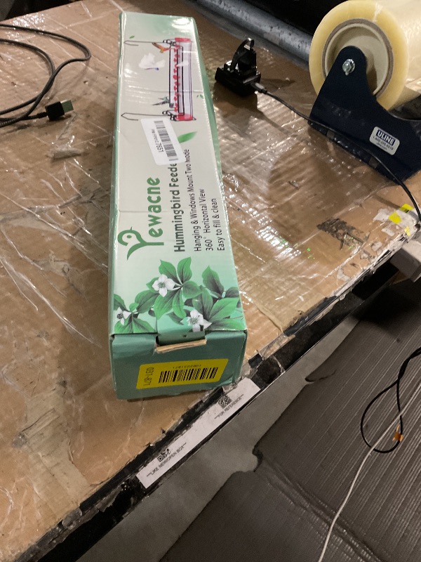 Photo 1 of Hummingbird Feeder for Outdoors Hanging, Hanging & Window Two-Mode Horizontal Hummingbird Feeder Tube, with Perch for Standing and Drinking, 12 Feeding Ports, Leak & Bee Proof, Easy to Clean & Fill