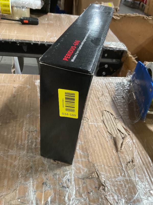 Photo 1 of ***MISSING USB DRIVE**** Perixx PERIDUO-606A, 3-in-1 Wireless Compact Ergonomic Keyboard with Vertical Mouse and Numeric Keypad - Adjustable Palm Rest - Tilt Wheel - Membrane Low Profile Keys - US English